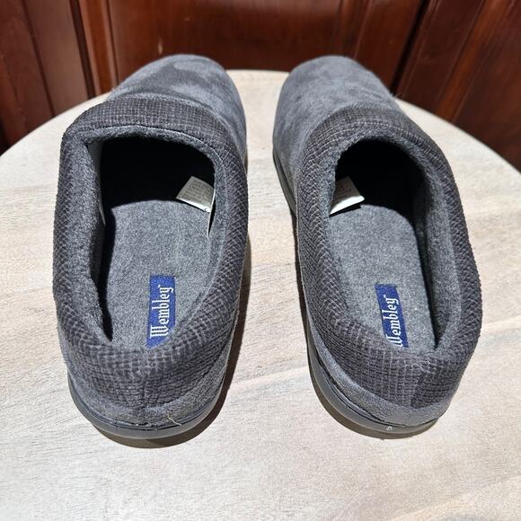 Wembley Mens Memory Foam Slippers Size 13 14 XXL Gray Indoor Outdoor Shoes New - Picture 9 of 13